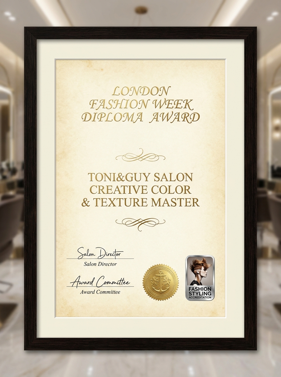 Official London Fashion Week Diploma Award Toni&Guy